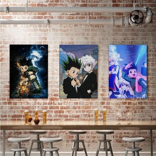 Hunter X Hunter Animation Art Poster HD Printed Wall Painting, Bedroom and Living Room Decoration, Kilua Gon Frisus