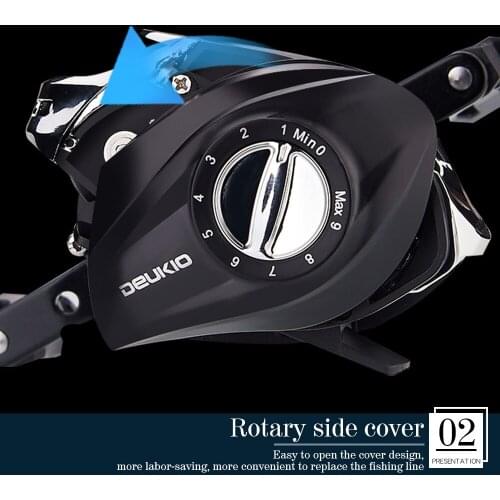 DEUKIO 2021 New Summer Fishing Baitcasting Reel High Speed 7.2:1 Multiple Brake Beans Max Drag Reel Fishing Tools Pesca Crap