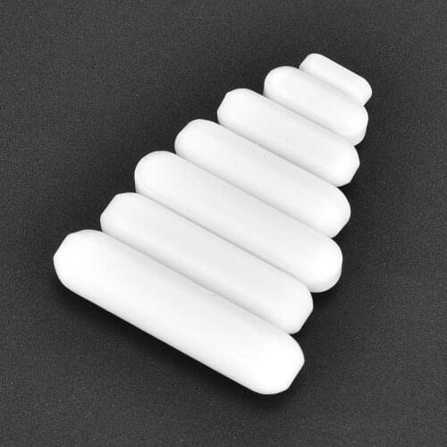 7pcs 4-8mm PTFE Magnetic Stirrer Mixer Stir Bar White Color Stir Rod Magnetic Laboratory Bar Stir Plate Magnet School Laboratory