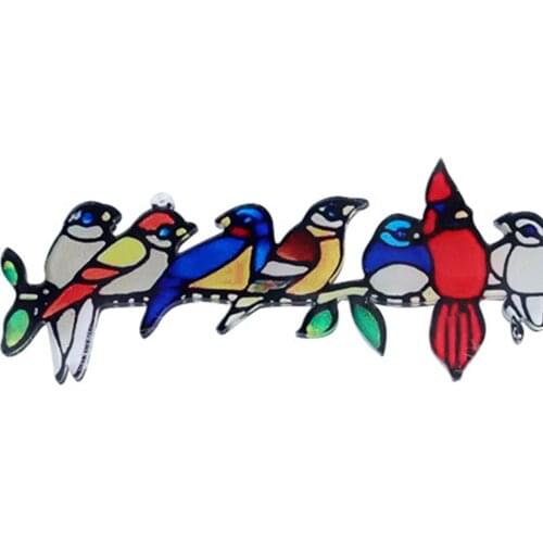 Cartoon Bird Pendant - Acrylic Ornament Hand Painted - Gifts for Kids Baby Girls Friends for Birthday, Christmas, Housewarming