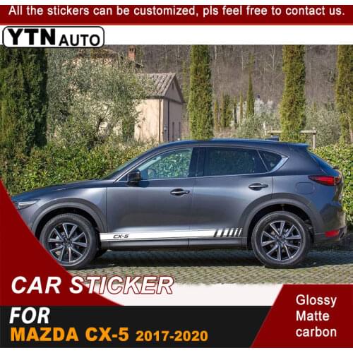 Side Body Door Car Decals For Mazda CX-5 CX5 2017 2018 2019 2020 Stripe Racing Graphic Vinyl Cool Car Stickers Auto Accessories