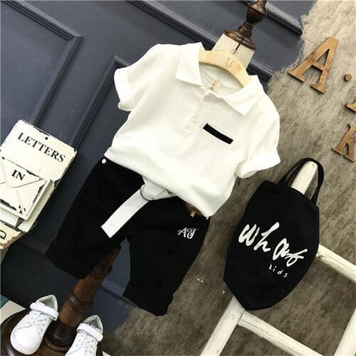 2018 New Summer Baby Boys Clothes Cotton Short-sleeves Kids Clothes Embroidery Pattern Baby Tops Tee Pullovers Polo Shirts
