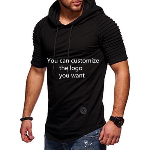 New in 2020 Mens short sleeve Summer Hoodies Fashion Slim fit Cotton Short sleeve Men T-Shirt Hoodies Mens tops
