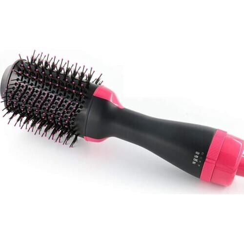 One Step Hair Dryer and Volumizer, ManKami Salon Hot Air Paddle Styling Brush Negative Ion Generator Hair Straightener Curler
