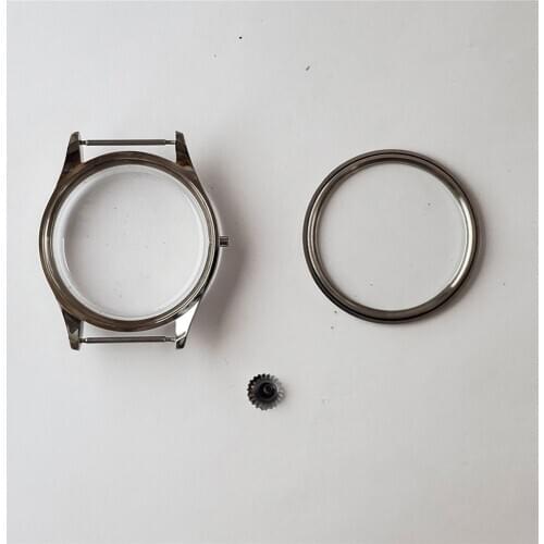 Replacement 42mm Stainless Steel Watch Case Shell Bubble Glass for ETA6497/6498/st3600 Repair Accessories