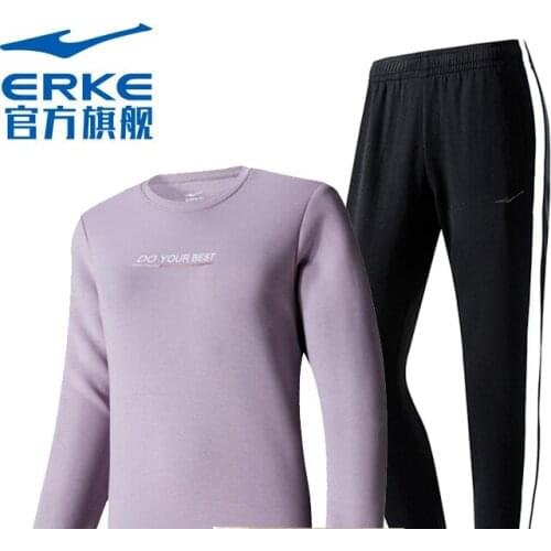 Hongxing Erke Sports Suit Autumn Womens Sports Casual Temperament Pullover Korean Style Top Sweater Trousers