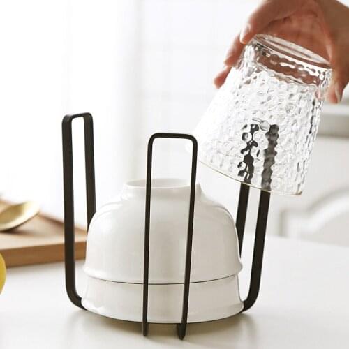 Modern Minimalist Dish Rack Kitchen Dish Storage Rack Shelf Household Dish Drain Rack Solid Color Kitchen Storage Tools 2021