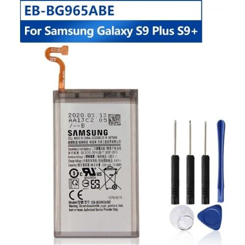 Samsung Original EB-BG965ABE Battery For Samsung GALAXY S9 Plus G9650 S9+ G965F Genuine Replacement Phone Battery 3500mAh