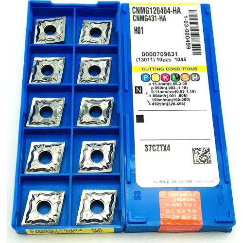 10 pieces of CNMG120404 HA H01 carbide blade CNC copper and aluminum cutting tools
