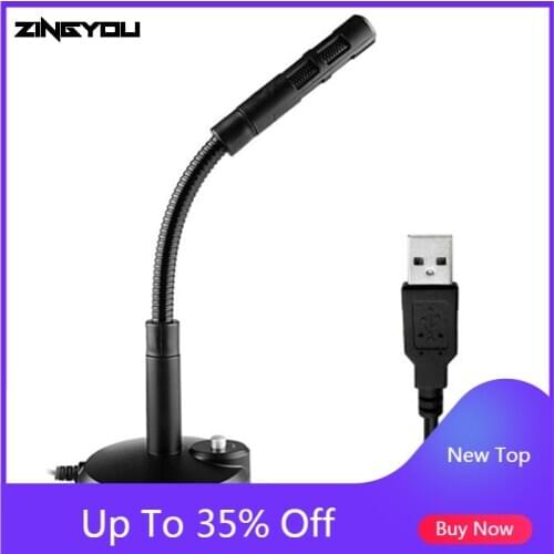 100% Original ZINGYOU USB Microphone For Computer 360° Adjust Freely Studio Speech Mic Gaming Chatting USB Microphone Desktop PC
