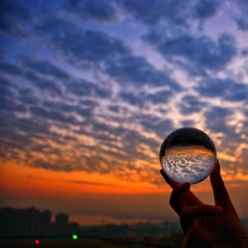 18-50mm White Transparent Crystal Light Ball Ornaments Magic Lamp Decoration Photography Photo Glass Crystal Ball