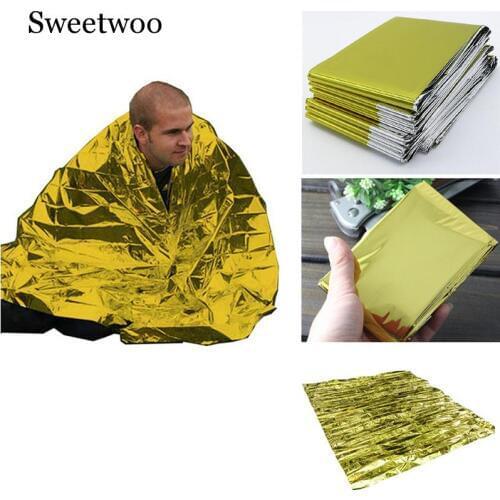 2.1*1.3m 50g Emergent Blanket Rescue First Aid Waterproof Travel Camp Tent Hike Outdoor Survive Silver Tool Hunt Thermal