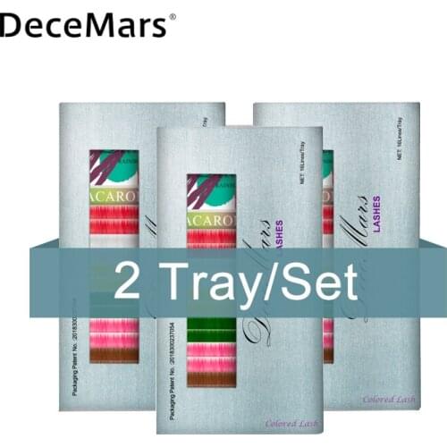 2cases/lot 16 Lines 8 Colors Mixed One Tray False Eyelashes Individual Eyelash Extension Eye Lashes Individual Eyelash Extension