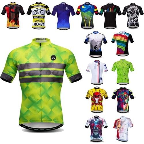2021 Cycling Jersey Men Summer Bike Top Short Sleeve Sport Racing Bicycle Jersey Clothing MTB Jersey Shirt Ciclismo Maillot