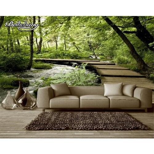 Beibehang Custom wallpaper natural landscape wood bridge wood mural home decor living room bedroom TV background 3d wallpaper