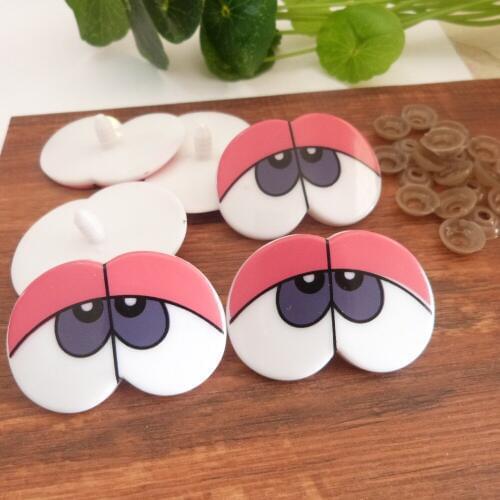 53x35mm big eyes plastic safety animal toy cartoon eyes & soft washer for diy doll findings-10pcs-20pcs-50pcs option