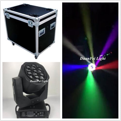 8pcs+Flycase Stage Lyre LED Moving Light 7x15w Bee Eye Beam Moving Head Zoom Wash RGBW Zoom Bee eye LED