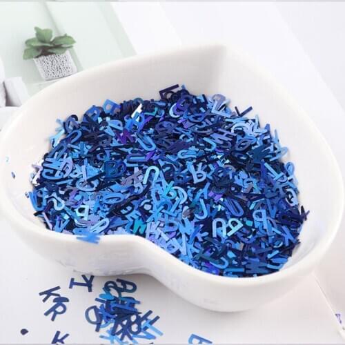 Diy Alphabet English Letters Mixed Chunky Glitter Resin Letters Sequins 10g Per LX9E