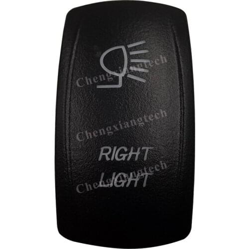 Car Boat Truck Backlit Swtich Cap- Laser Engraving -RIGHT LIGHT-for Led Carling Arb Narva 4x4 RV Rocker Switch, Cover Only
