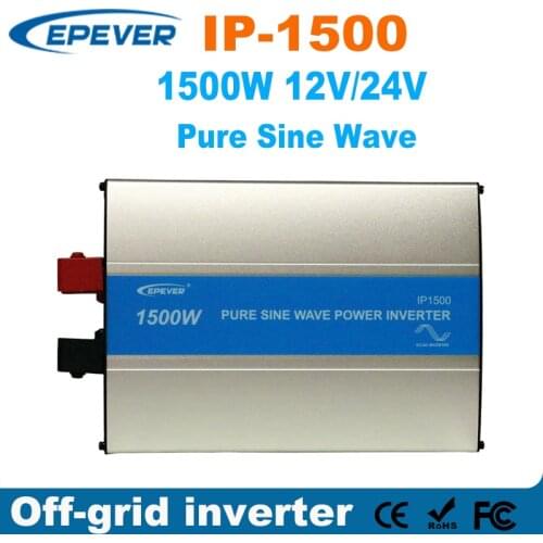 EPever 1500W Pure Sine Wave Inverter 12V/24V Input 110VAC 120VAC 220VAC 230VAC Output 50HZ 60HZ High Efficiency Converter IPower