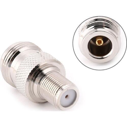 F Type Female To N Type Female RF Connector Coaxial Converter Antenna Adapter Straight