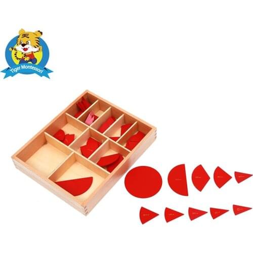 Montessori Cut-Out Labeled Fraction Circles 1-20 toys