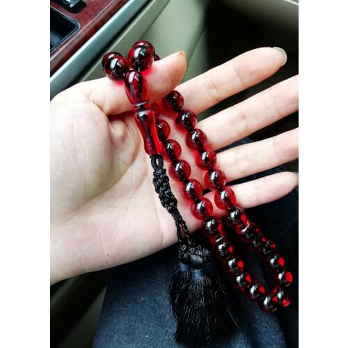 Imitation Amber Color Islamic Bracelet Necklace Ring Prayer Beads Rosary Muslim Tasbih Car Hanging Tespeeh Misbaha Masbaha