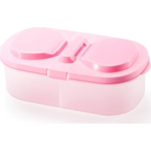 Double-Compartment with Lid Kitchen Multi-Grain Sealed Cans Multifunctional Refrigerator Storage Snack Box