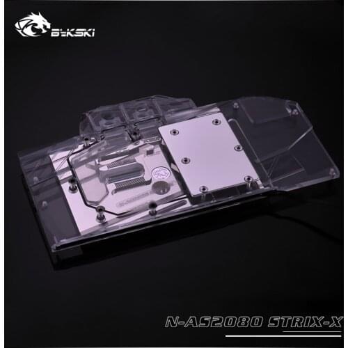 Bykski gpu cooler compatible for ASUS ROG STRIX RTX 2080 O8G GAMING watercooling gpu water block with light /N-AS2080TISTRIX-X