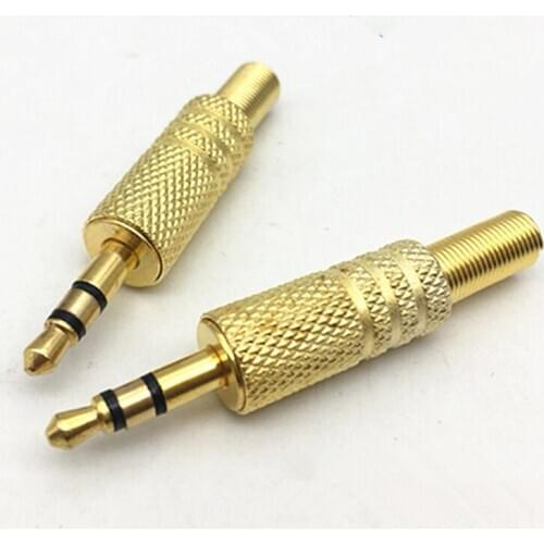 Mini 1/8Inch Jack Plug 3.5mm Stereo Audio Jack Plug Headphone Male Plug Coax Cable Audio Adapter Connecter Soldering