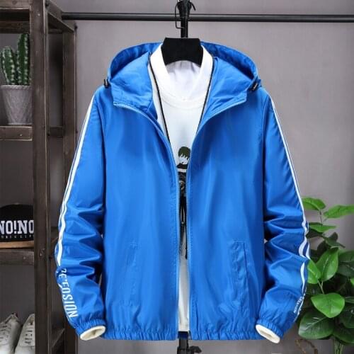 Mens New Fashion Hooded Print Jacket Male Hot Sale Sport Outerwear Casual Streetwear Men Harajuku Windbreaker Zipper Coat