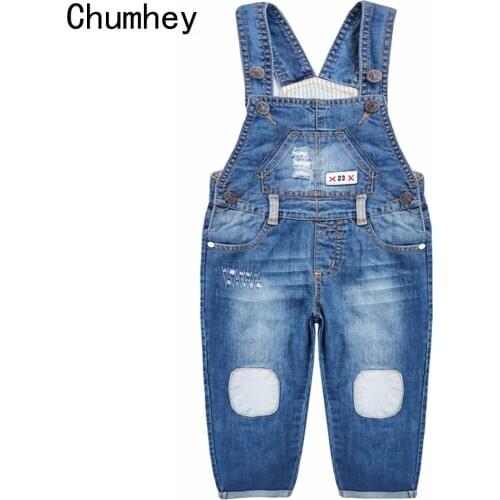 Chumhey 1-6T Baby Boys Overalls Girls Soft Cotton Denim Toddler Bib Suspender Boy Jeans Trousers Kids Clothing Bebe Clothes