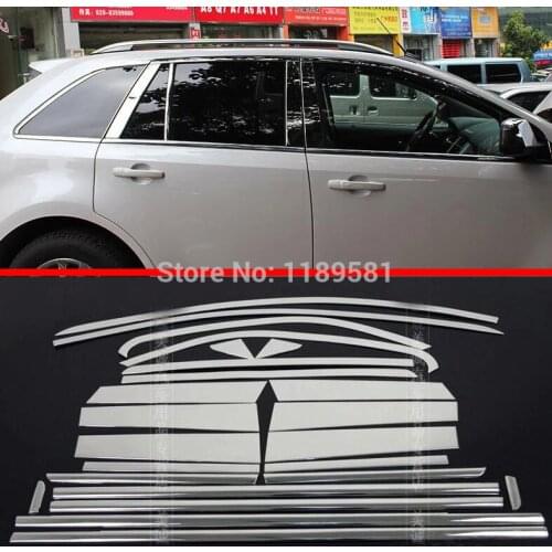 For Ford Edge 2011 2012 Stainless Steel All Window Frame Trim