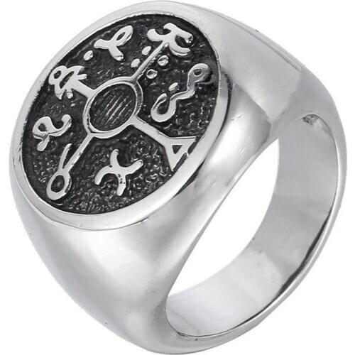Punk accessories ancient runes mens rings party jewelry unique Christmas gift retro ring
