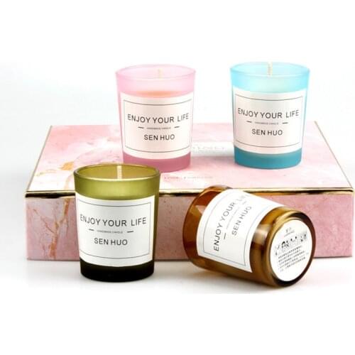 Smoke Free Romantic Scented Candles Air Purification Aromatherapy Natural Soy Candlelight Dinner Wedding Props Decorative
