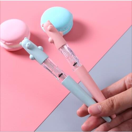 Cute Little Bear Fountain Pen Black Pink Blue EF/F Nib Ink Pens for Writing Student Gift Stationery School Office Supplies