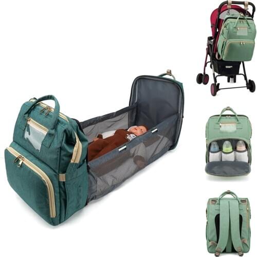 Diaper Bag Moms and Dads Backpack Multifunctional Baby Bed Bags Maternity Nursing Handbag Portable Stroller Travel mummy Bag