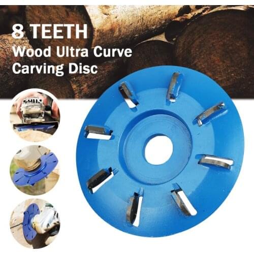 90mm Diameter 16mm Bore 8 Arc Teeth Planer Curved Blade Woodworking Turbo Tea Tray Digging Wood Carving Disc Power Tool Supplies