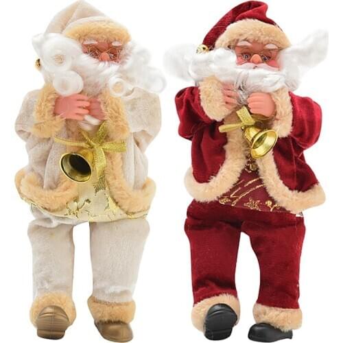 Goods Sitting Santa Claus Doll Home Furnishing Christmas Gift Flannel Toys Xmas Table Decor Decorations