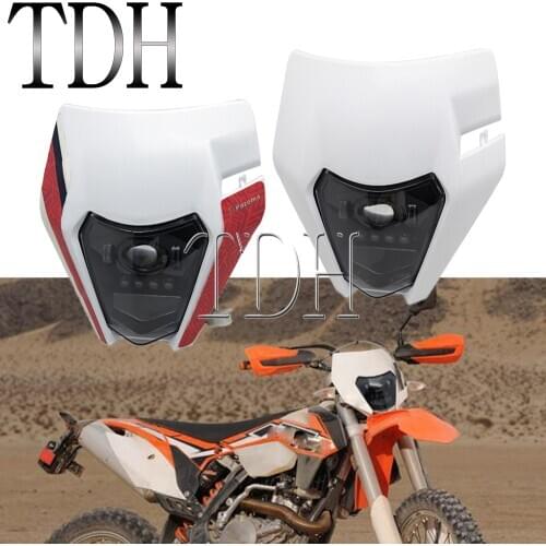 Universal Enduro Dual Sport Headlight LED Head Lamp For 125 250 350 500 EXC TC TE FE TC 250 350 450 Hi/Lo Beam Running Light