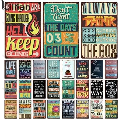 I Often Want The Box Graffiti Text Metal Painting Creativity Vintage Metal Plaque and Metal Poster Bar Restaurant Hotel Decor