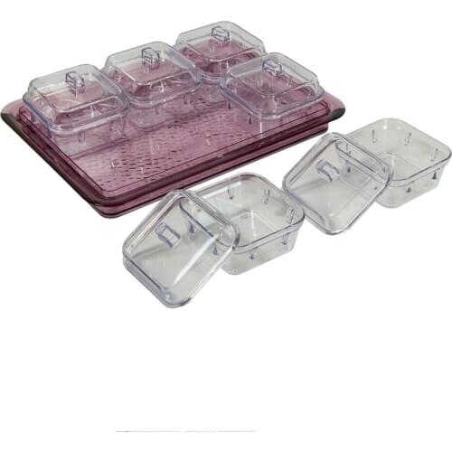 Plum Red Color 6'Lı Lid Breakfast