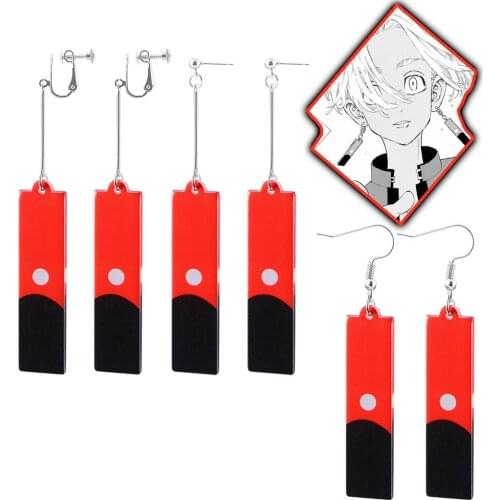 1 Pair Anime Tokyo Revengers Kurokawa Izana Acrylic Dangle Earrings Ear Hook Ear Clip Fans Anime Lovers Cosplay Jewelry