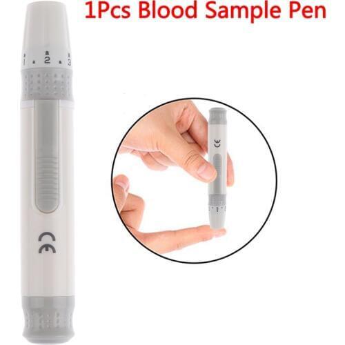 1pcs Adjustable Depth Blood Sampling Glucose Test Pen for Diabetics Blood Collect Lancet Pen Lancing Device