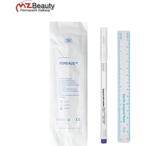 1 PC Blue Surgical Skin Marker Pen Microblading Supplies Tattoo Marker pen for Eyebrow Scribe Tool Microblading Supplies