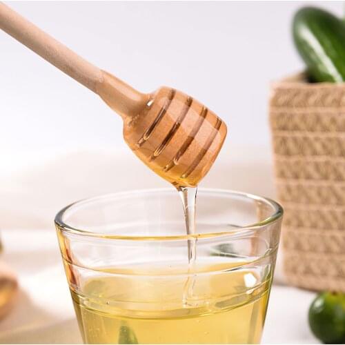 100Pcs Wooden Honey Stir Bar 8cm/3.14in High Quality Drink Stir Bar Supplies Honey Kitchen Tools For Home Restaurant