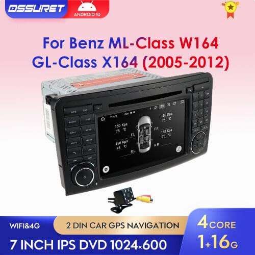 2 Din Android 10 Car DVD Player For Mercedes Benz ML W164 ML350 GL X164 2005-2012 GL450 Multimeida Radio GPS Stereo Auto RDS IPS
