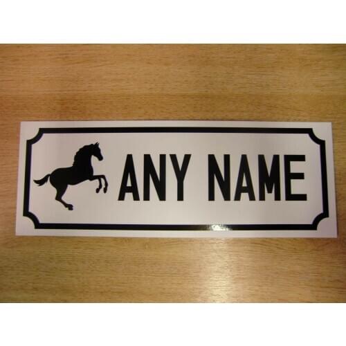 3 x Personalised Horse Stable Door Premium Vinyl Sticker Sign / Plaque / Name Plate