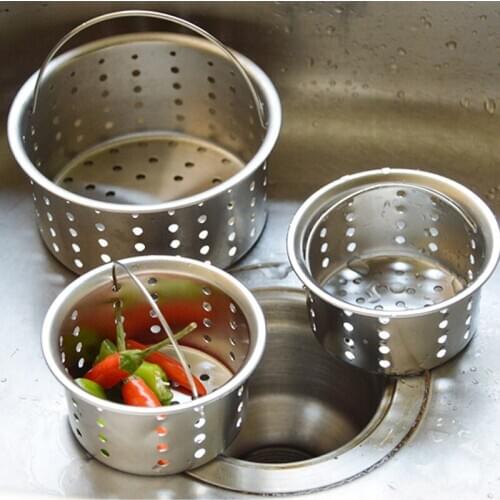 3Pcs High Quality Stainless Steel Floor Drains Home Kitchen Bathroom Basin Sink Drains Mulitfunctional Sink Strainers Stopper