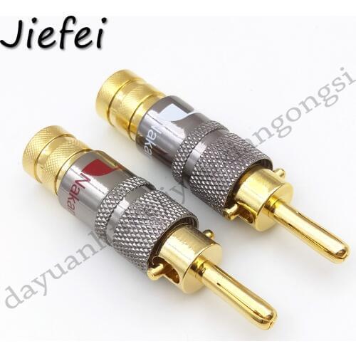 4-50pcs New High Quality Copper Nakamichi Speaker Cable Banana Plug with Lock Speaker Amplifier Connector